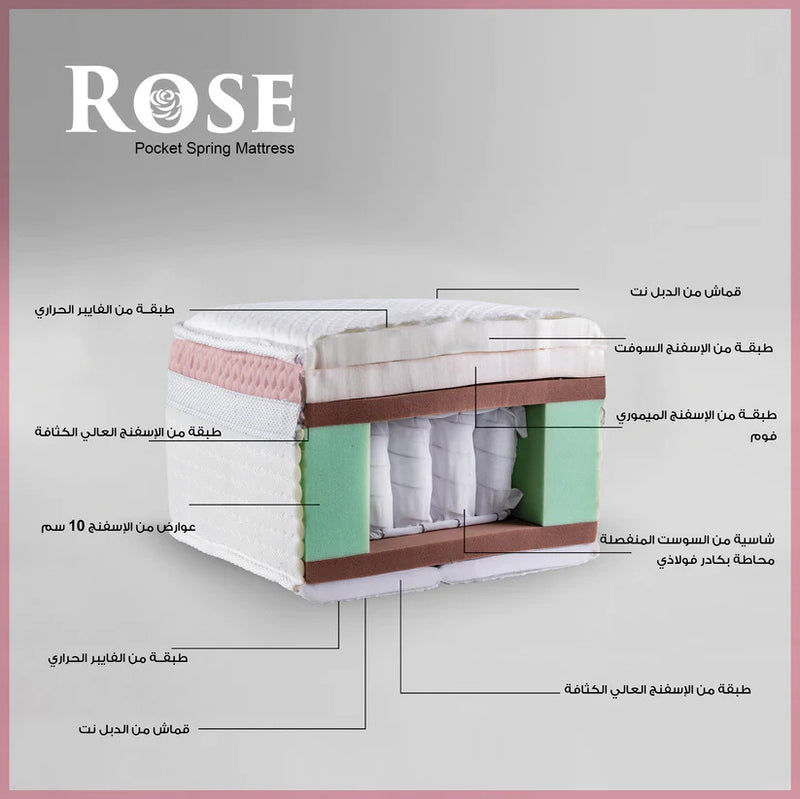 Mamoun rose 35 cm -  مرتبة المامون روز