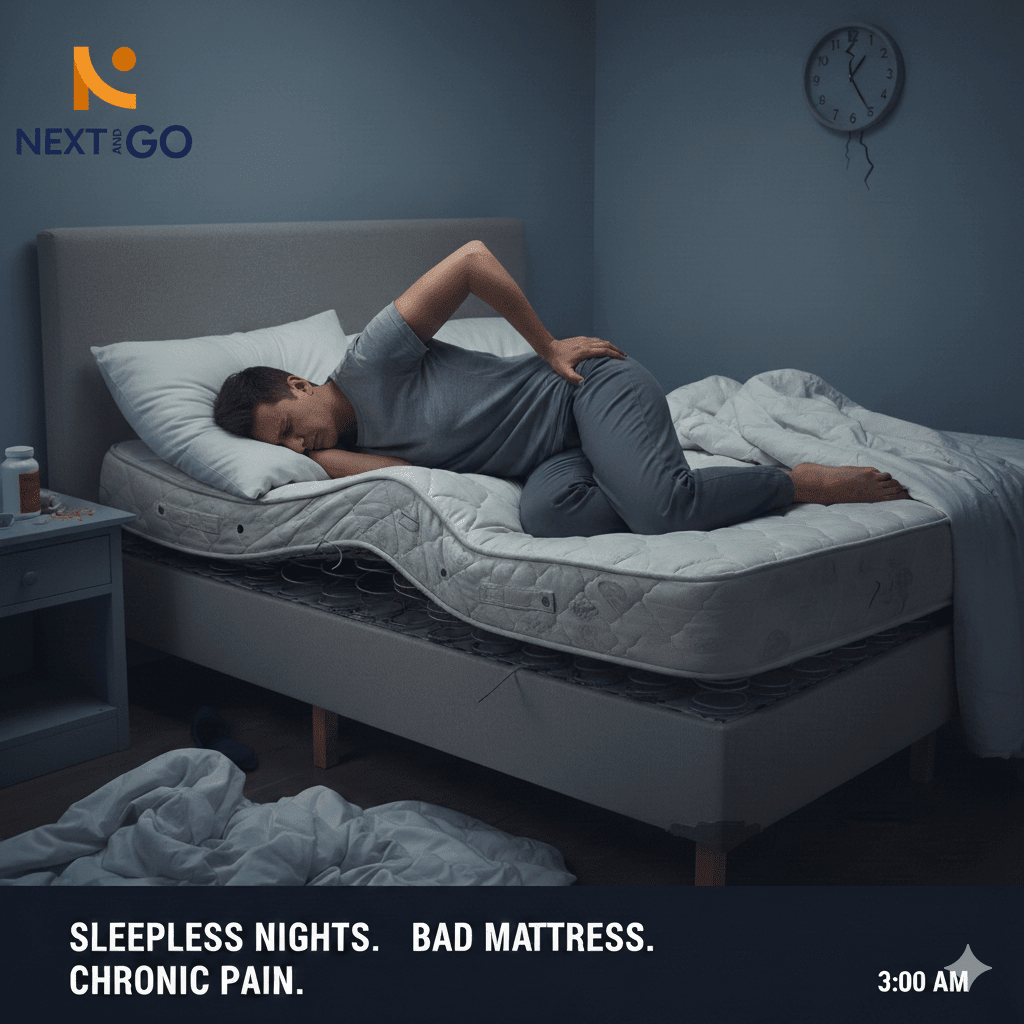 🛏️ 1️⃣ Why do you wake up with back pain even after getting enough sleep? - Nexttgo.com