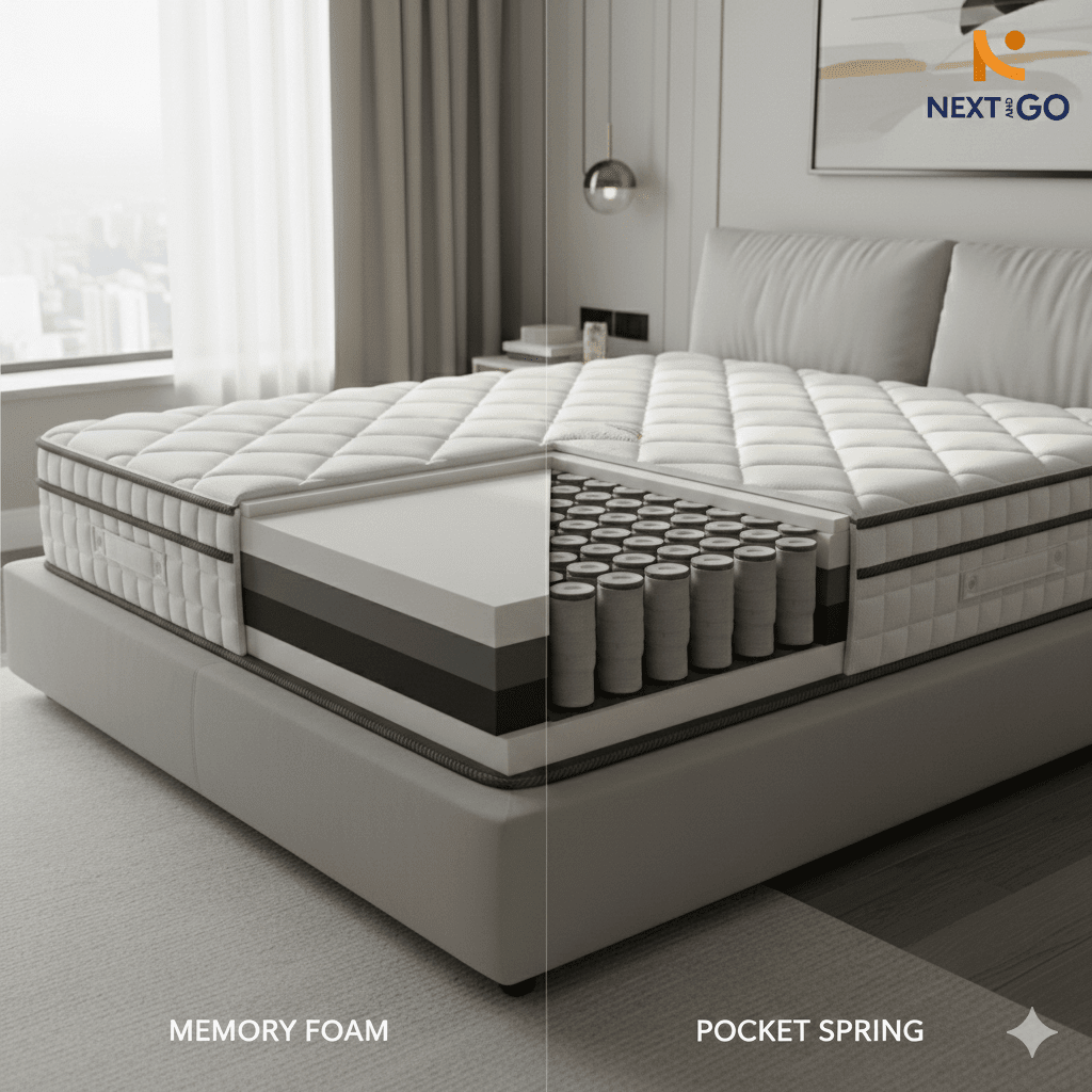 The difference between spring mattresses and memory foam | Which mattress is better for healthy sleep? - Nexttgo.com
