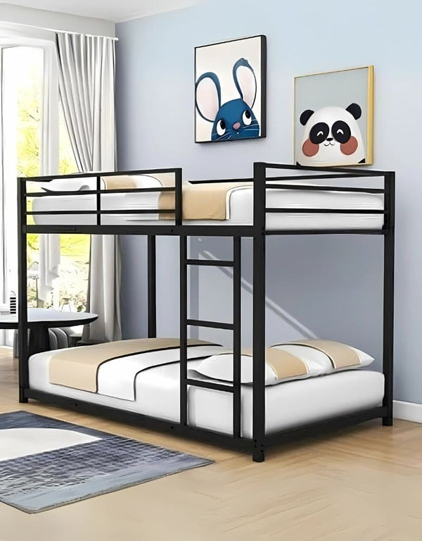 MDF wood bed with blue velvet