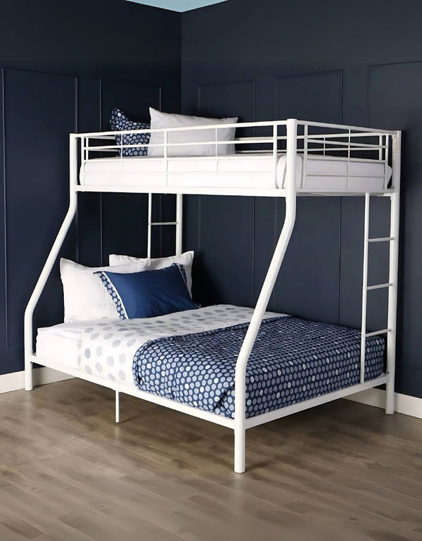 MDF wood bed with blue velvet