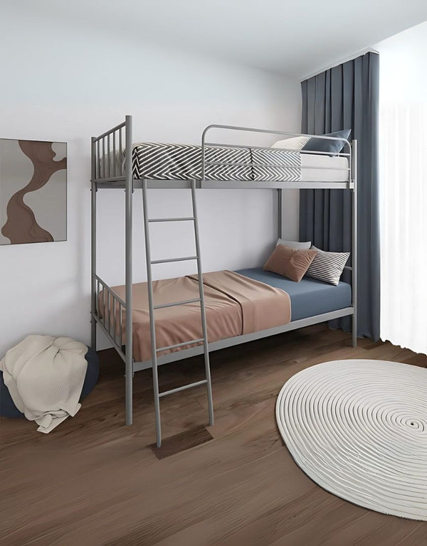 MDF wood bed with blue velvet