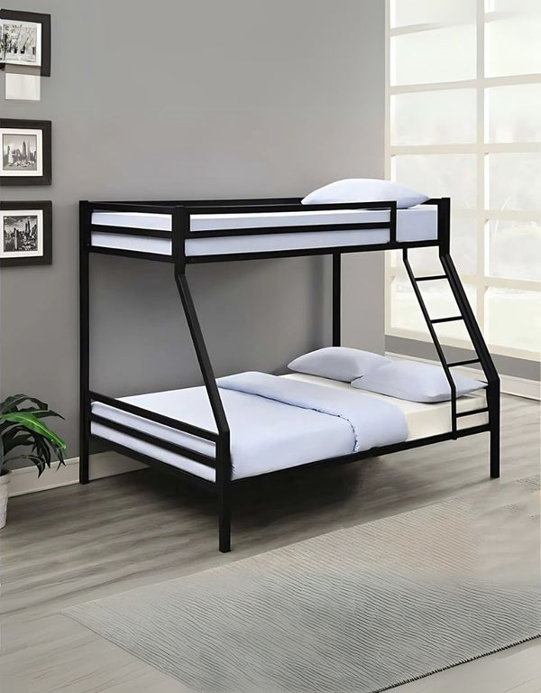 MDF wood bed with blue velvet