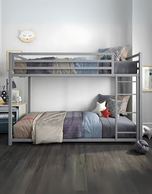 MDF wood bed with blue velvet