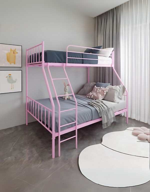 MDF wood bed with blue velvet