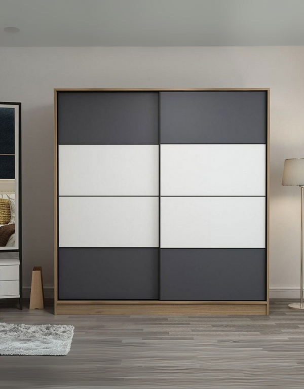 دولاب خشب مُصنع اتحاد اوروبي ضلفتين - 190×140×50 سم كود Wardrobe17016