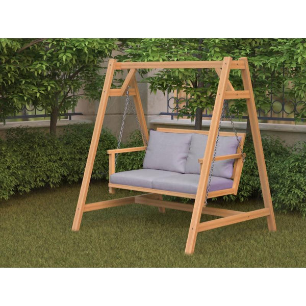 Outdoor furniture, two-seater swing, wooden/white