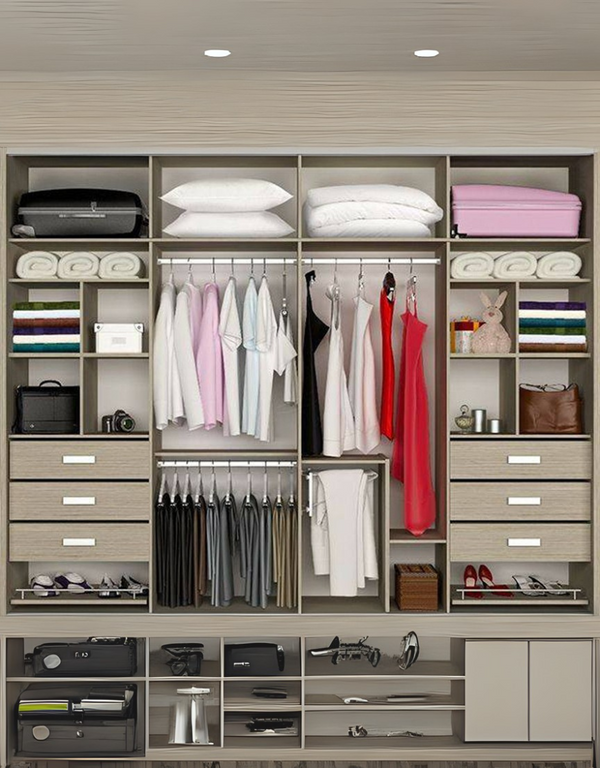 دريسنج خشب ام دي اف بني - 200×50×220 سم كود Dressing15002