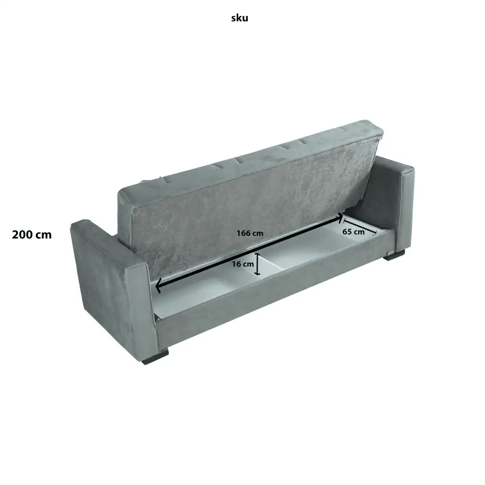 2020 صوفا بد الدورا رمادى فاتح كنبة سرير - اثاث _ sofa bed