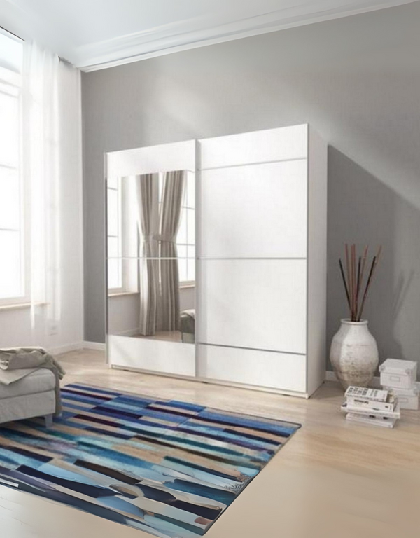 دولاب ام دي اف ضلفتين - 210×200×50 سم كود Wardrobe17005