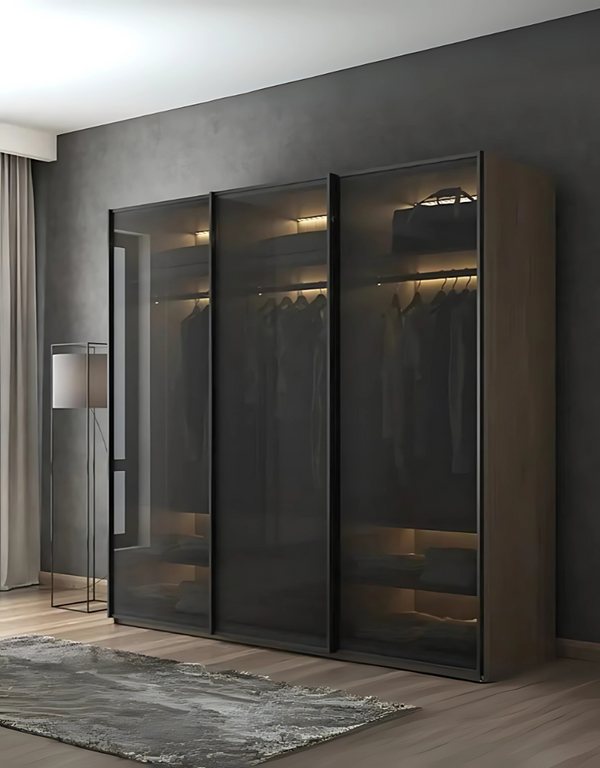 درسينج خشب كونتر بني و أسود - 220×180×50 سم كود Dressing15001