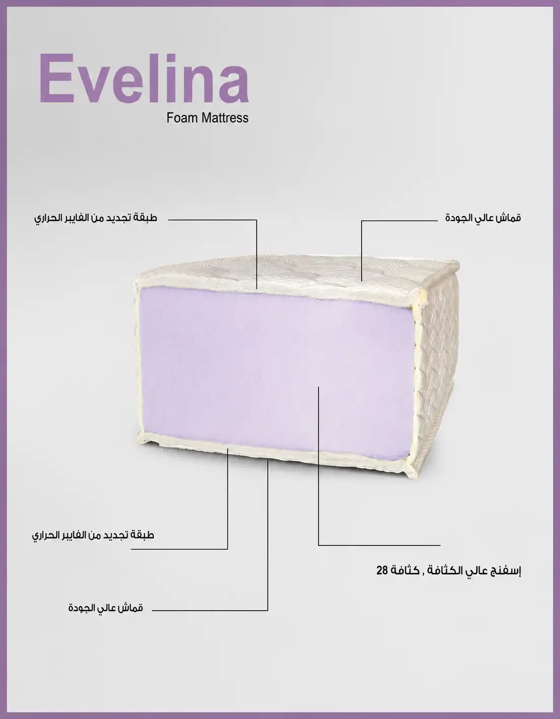 25 cm - Al Mamoun Evelina mattress