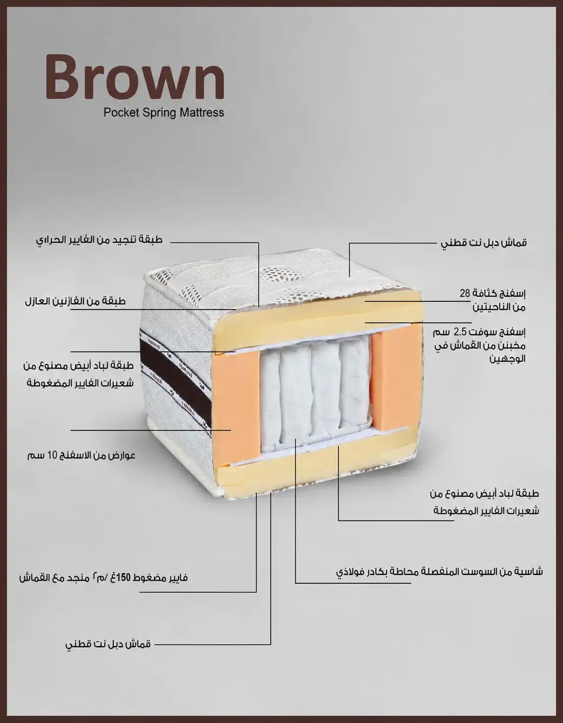 29 cm - مرتبة المامون براون