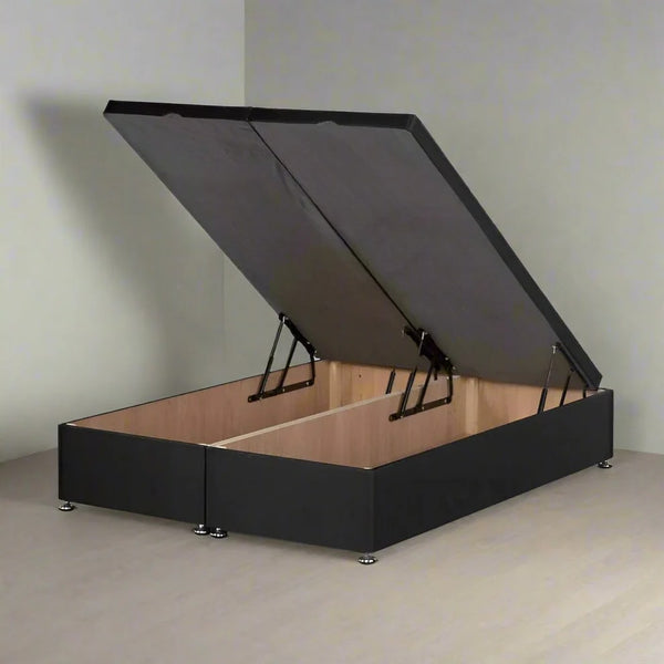 Double wooden counter bed with drawers