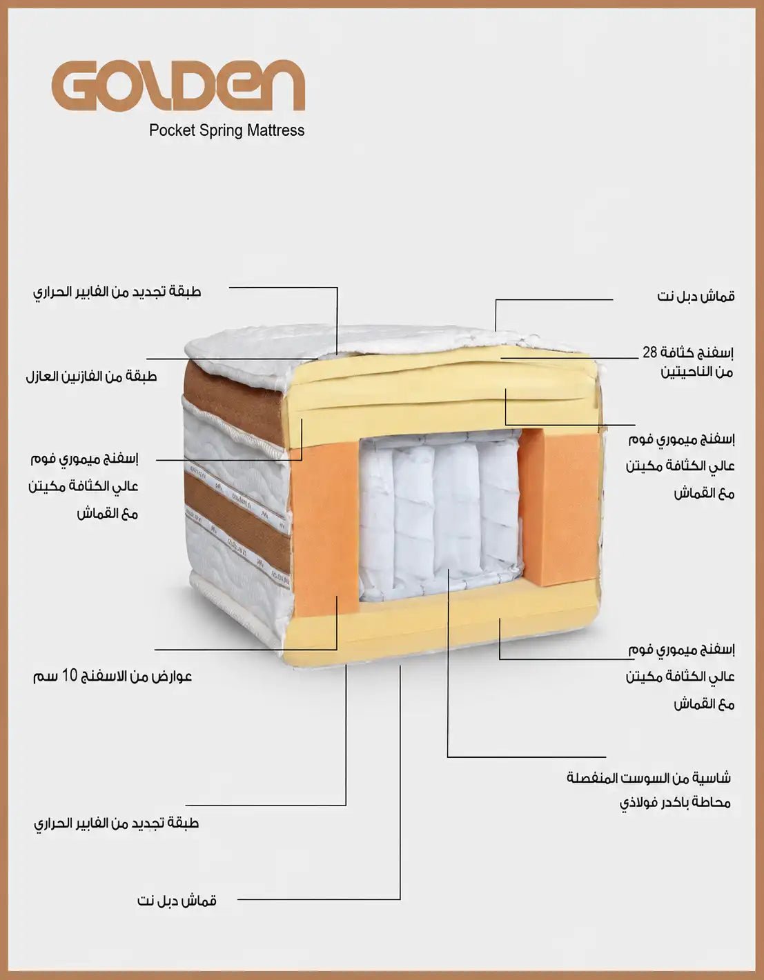 32 cm - Al Mamoun Golden mattress _ mattress