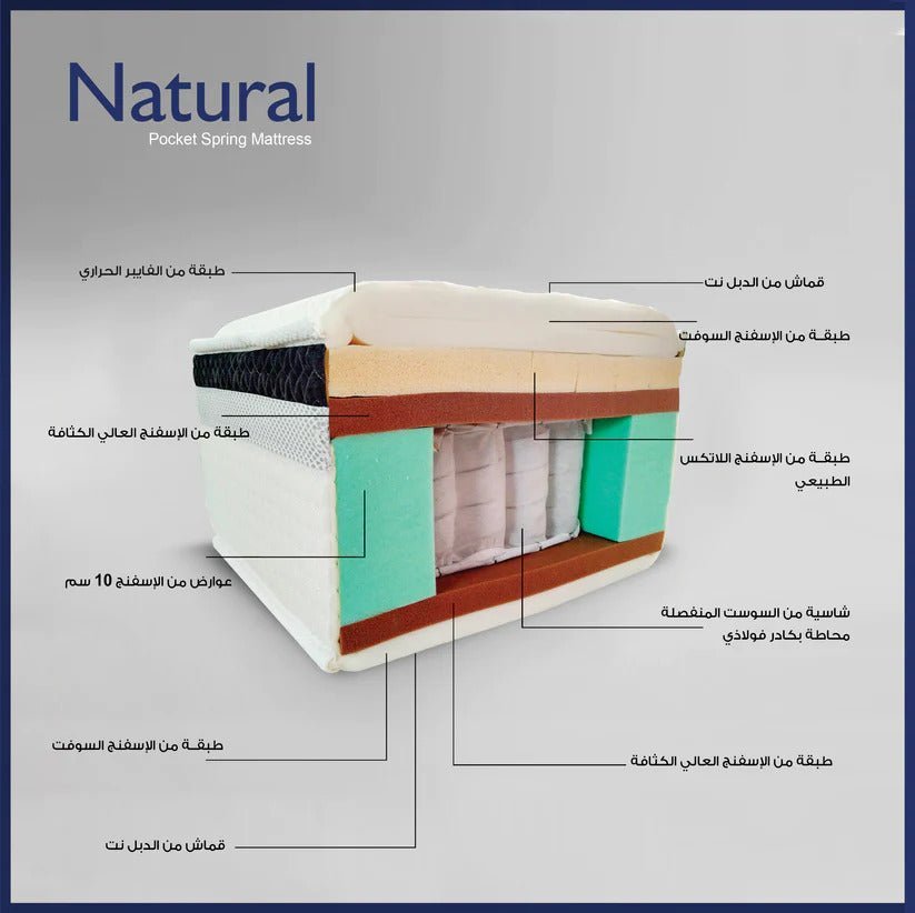 35 cm - مرتبة المامون ناتيورال _ mattress