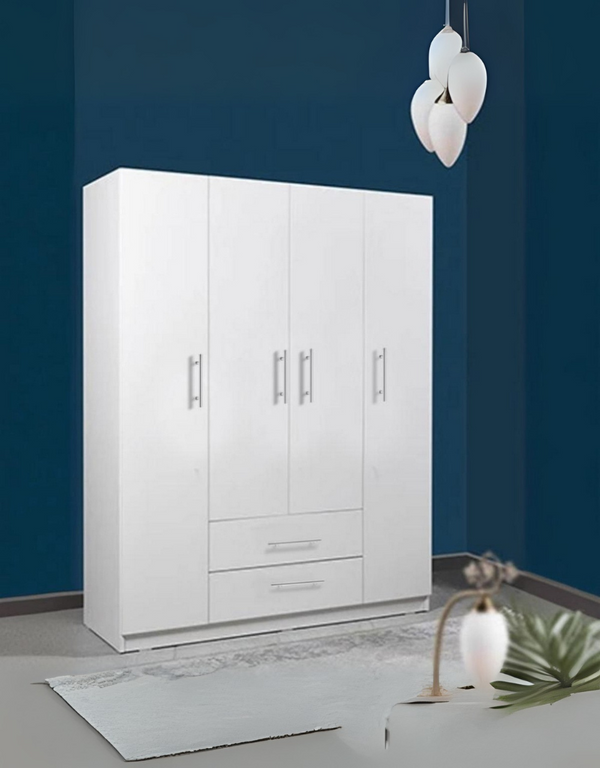 دولاب 3 ضلف - أبيض 210*160*45 سم كود Wardrobe17015