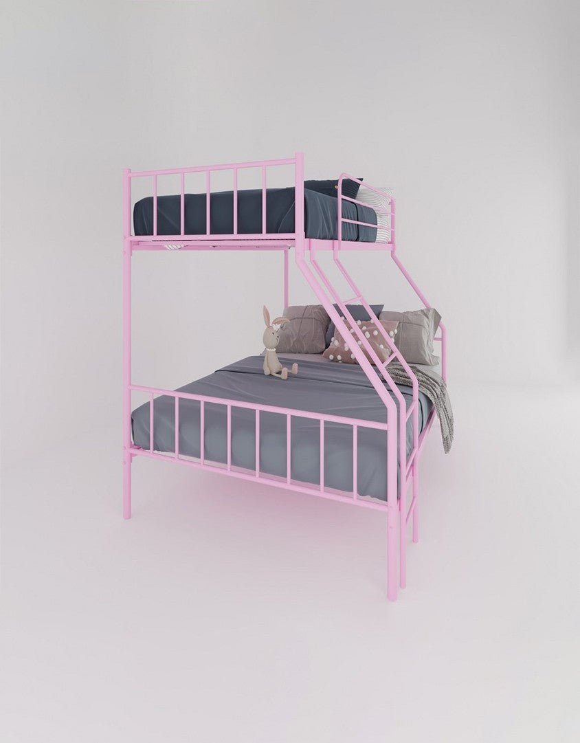 سرير بطابقين ستيل 180×140×203 سم - زهري كود Bunkbed13004 _