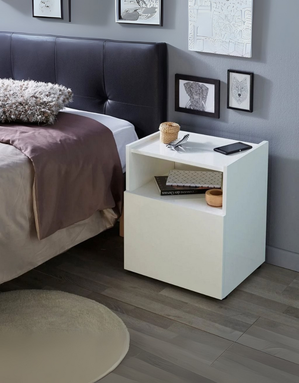 كومود ام دي اف و ميلامين ابيض - 41×30×50 سم كود Commode14023