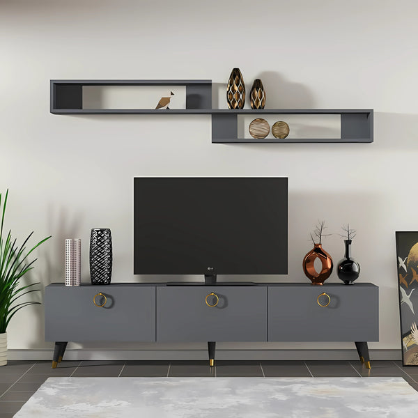 Dark Gray Television Unit
