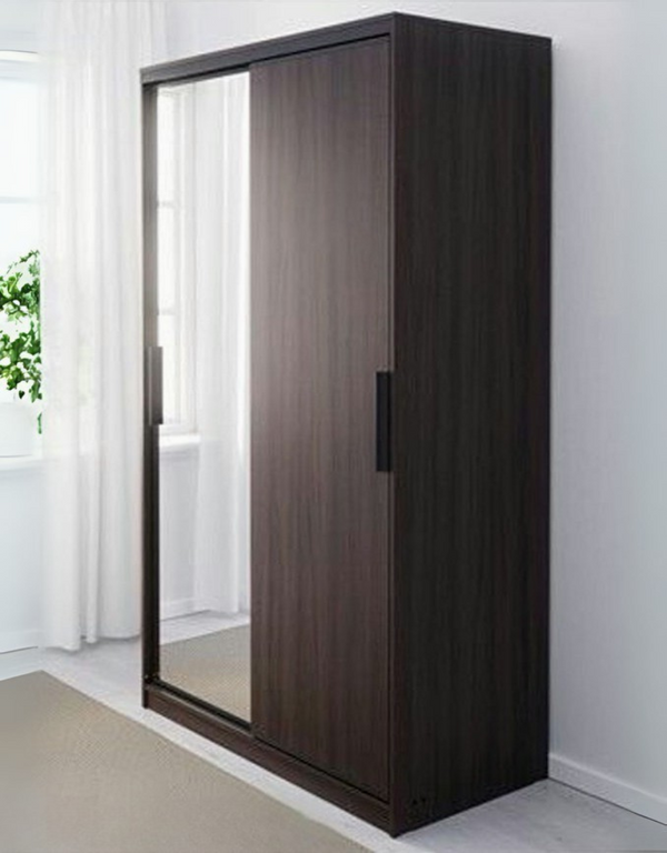 دولاب ام دي اف ضلفتين - 50×195×120 سم كود Wardrobe17022