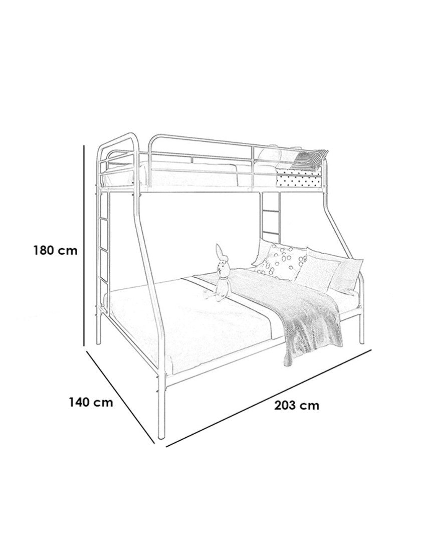سرير بطابقين ستيل 180×140×203 سم - زهري كود Bunkbed13004 _