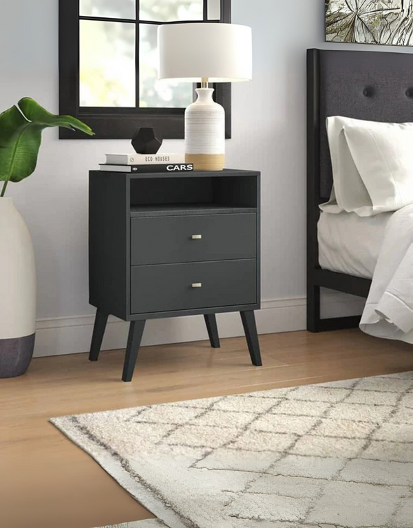 كومود خشب ام دى اف أسود - 53×40×74 سم كود Commode14016
