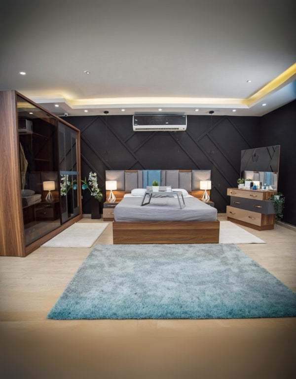 غرفة نوم خشب ام دي اف 5 قطع - متعدد الالوان كود Bedroom12018