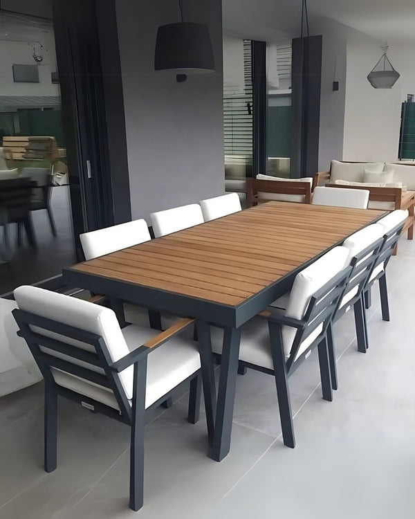 طقم سفرة مساحة خارجية، 9 قطع كود outdoor4035