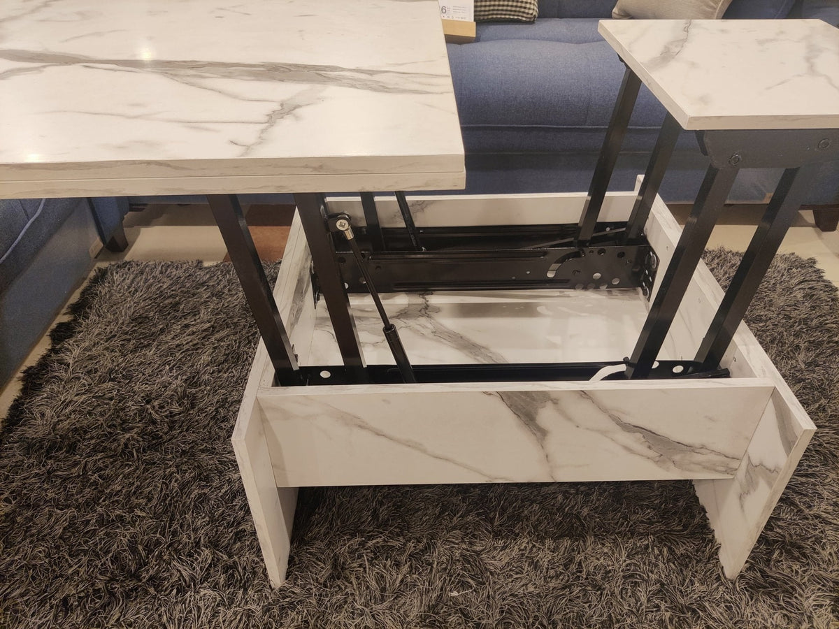 Round Rado white marble table code moderntable7008 - living room