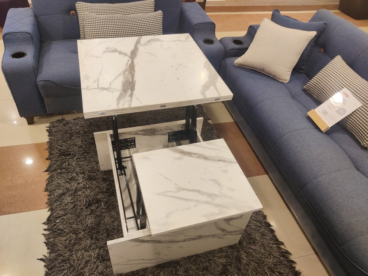 Round Rado white marble table code moderntable7008 - living room
