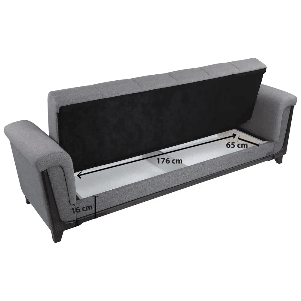 Light gray Dura Liva sofa _ living room