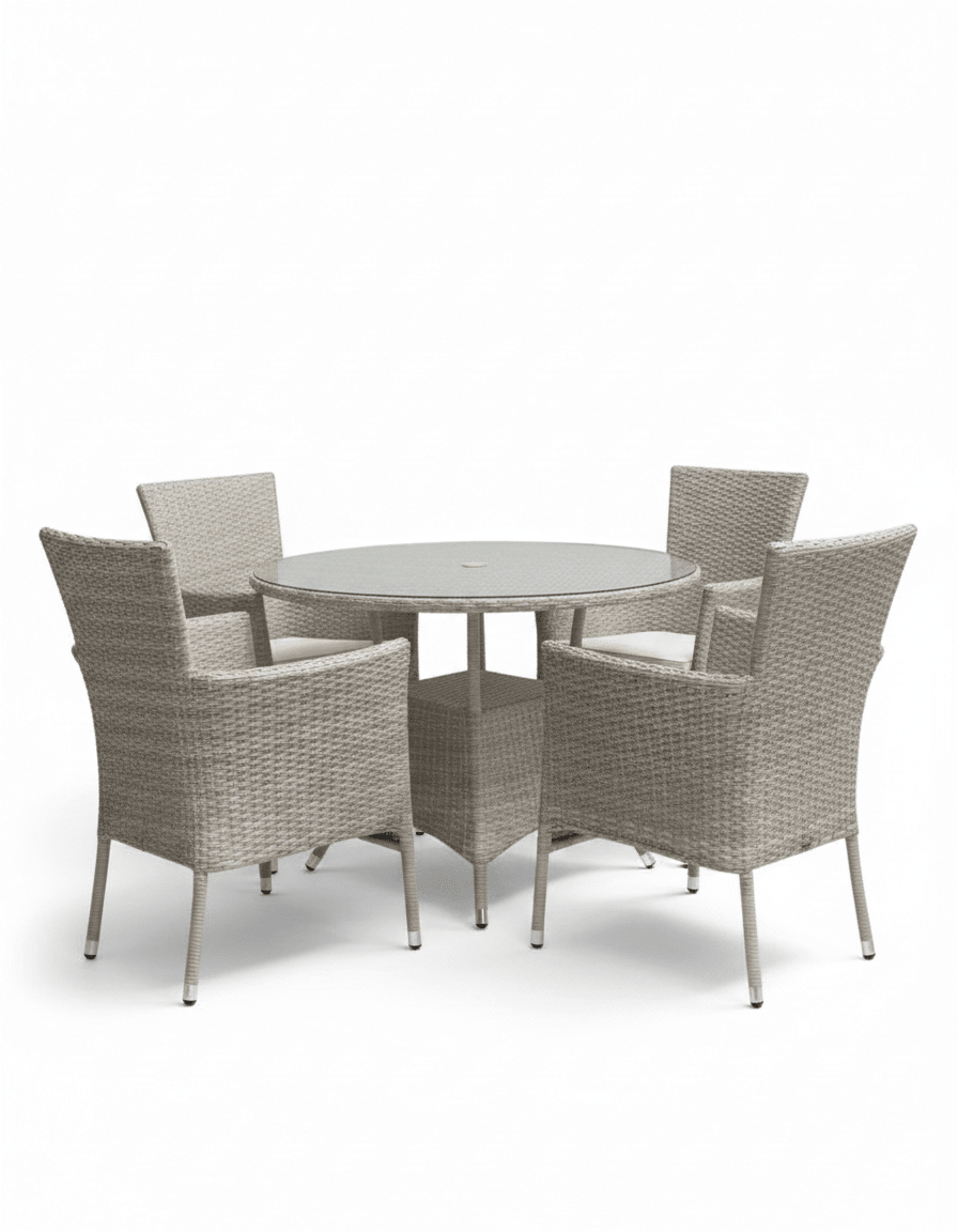 اثاث خارجى طقم راتان خارجي 4 كراسي وترابيزة كود outdoor4001 _ أثاث خارجي