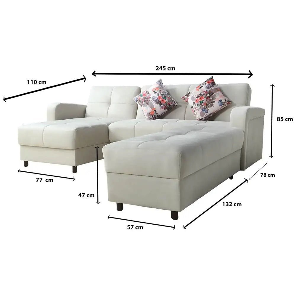 White modern L-shaped corner multi-purpose sofa bed sofa10002 _ sofa bed