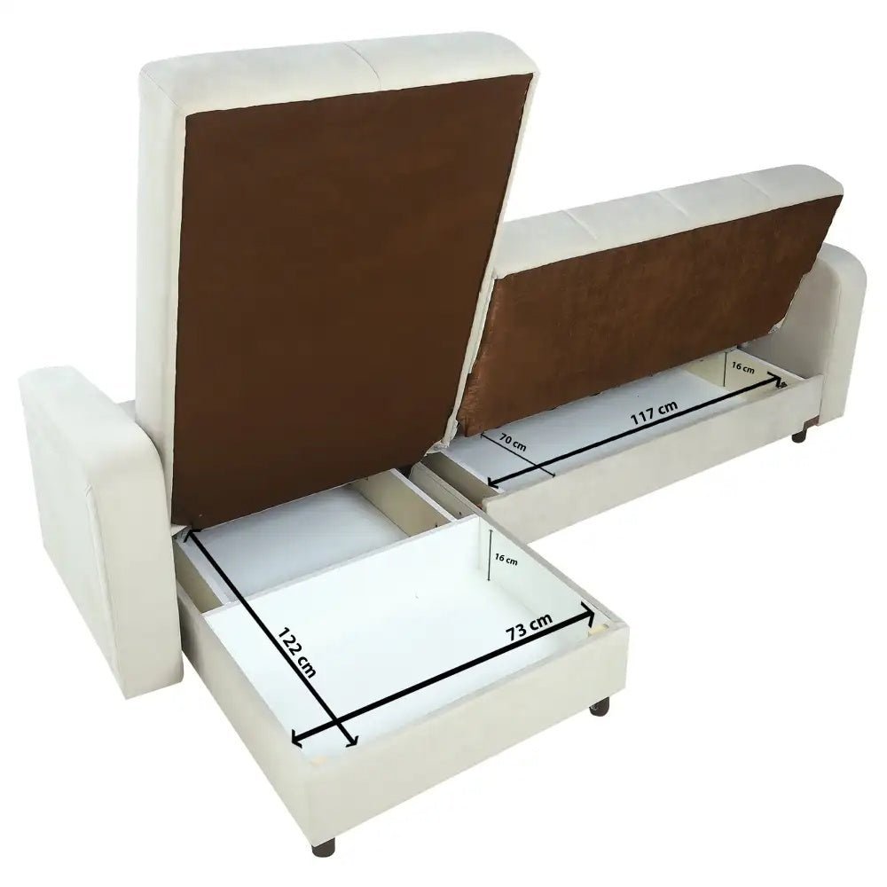 White modern L-shaped corner multi-purpose sofa bed sofa10002 _ sofa bed