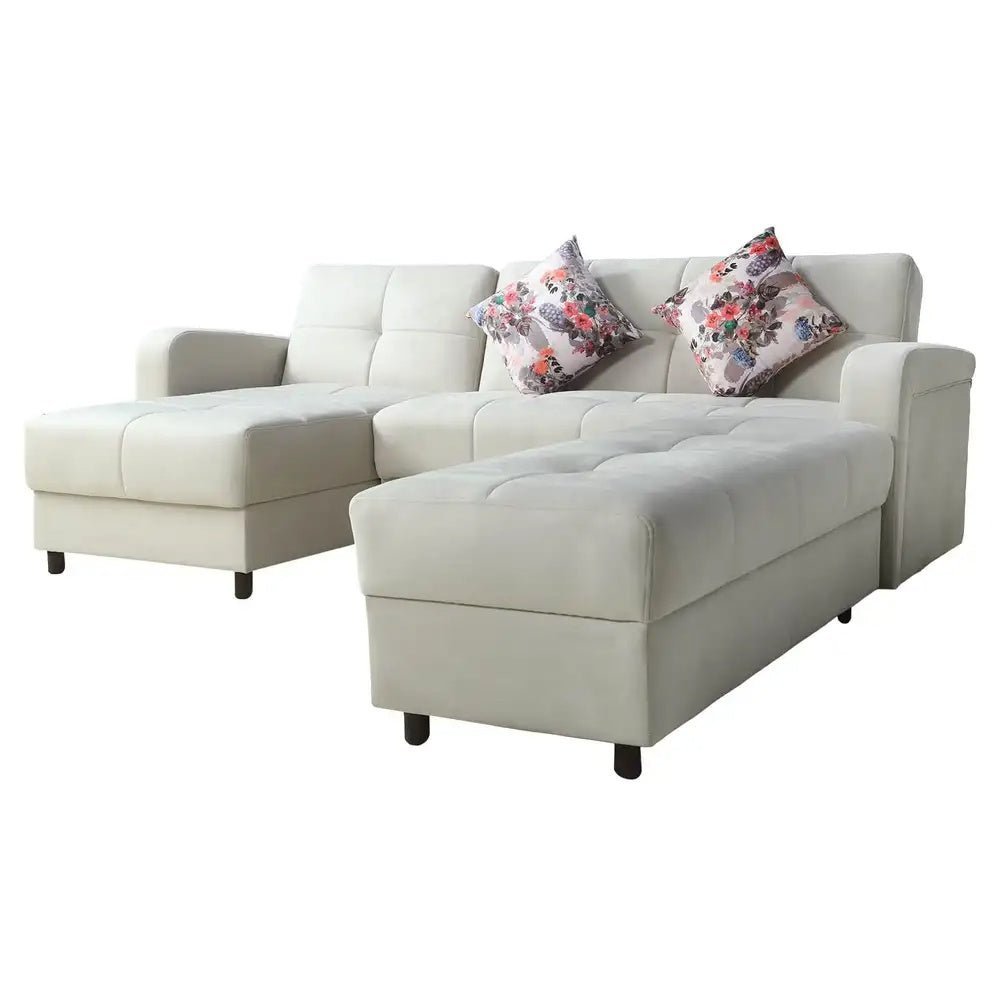 White modern L-shaped corner multi-purpose sofa bed sofa10002 _ sofa bed