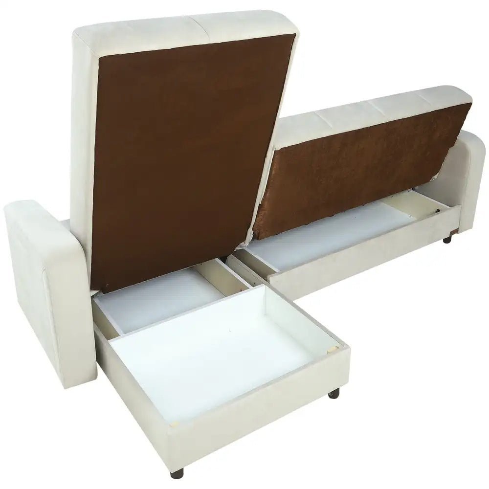 White modern L-shaped corner multi-purpose sofa bed sofa10002 _ sofa bed