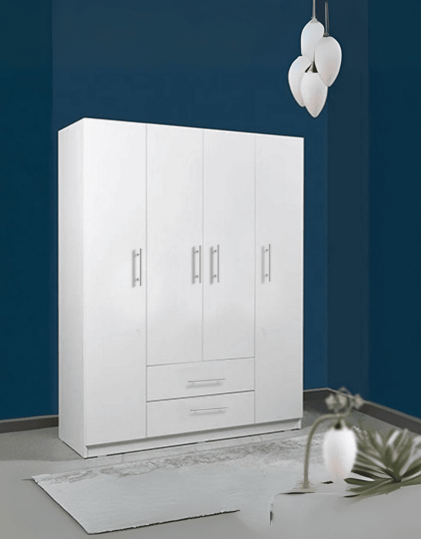 دولاب 3 ضلف - أبيض 210*160*45 سم كود Wardrobe17015 _ دولاب