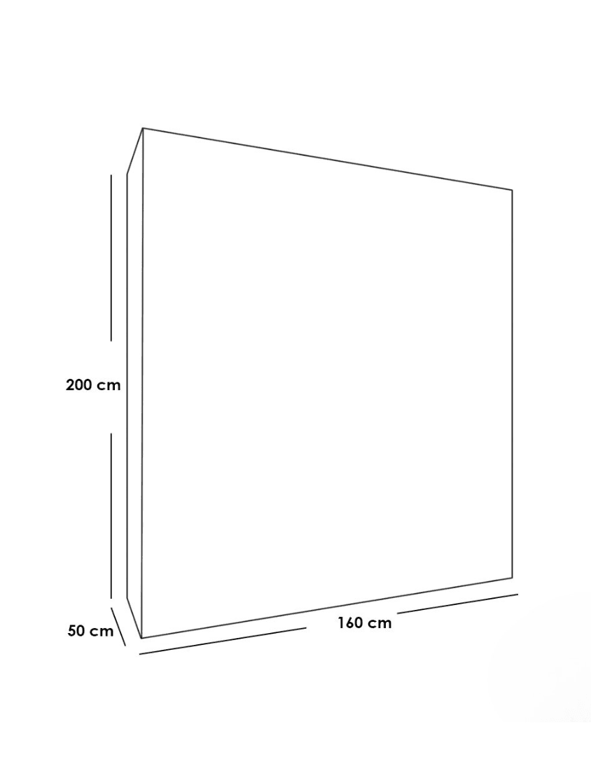 دولاب ام دي اف 2 باب بيج - 200×160×50 سم كود Wardrobe17014 _ دولاب