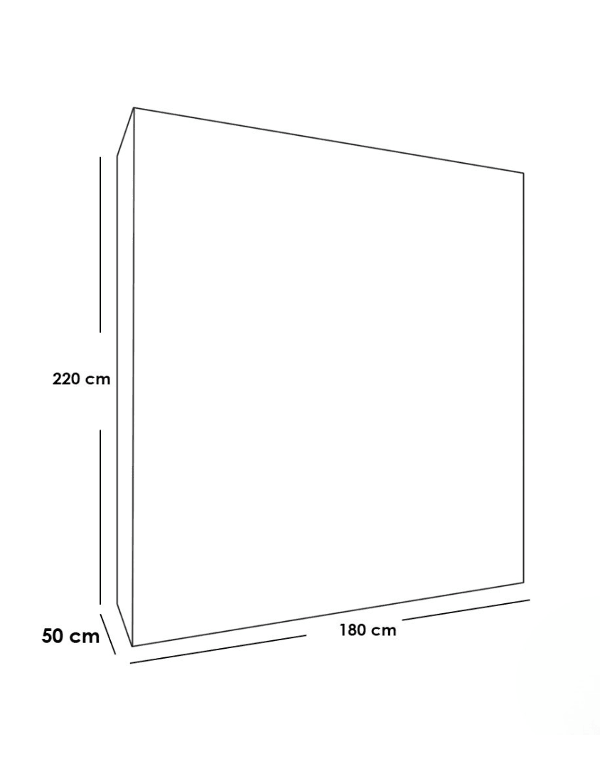 دولاب ام دي اف 2 باب بيج - 220×180×50 سم كود Wardrobe17009 _ دولاب