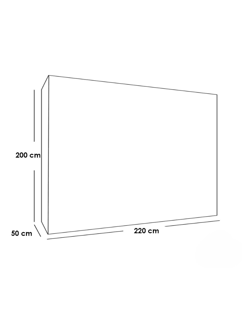 دولاب ام دي اف 3 ضلف أبيض - 220×200×50 سم كود Wardrobe17010 _ دولاب