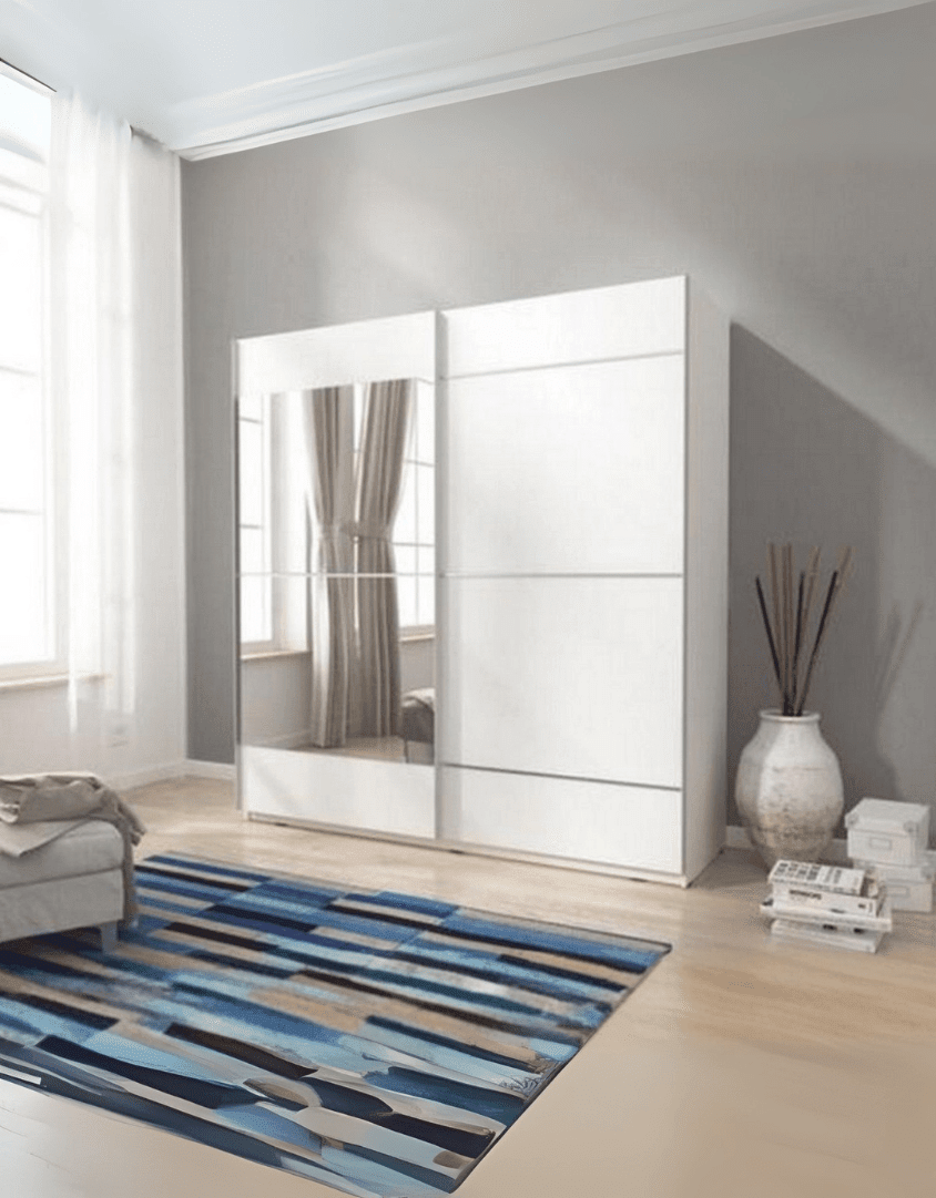 دولاب ام دي اف ضلفتين - 210×200×50 سم كود Wardrobe17005 _ دولاب