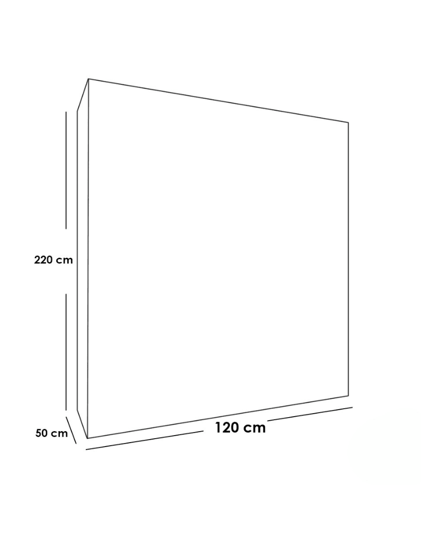 دولاب ام دي اف ضلفتين - 220×120×50 سم كود Wardrobe17000 _ دولاب