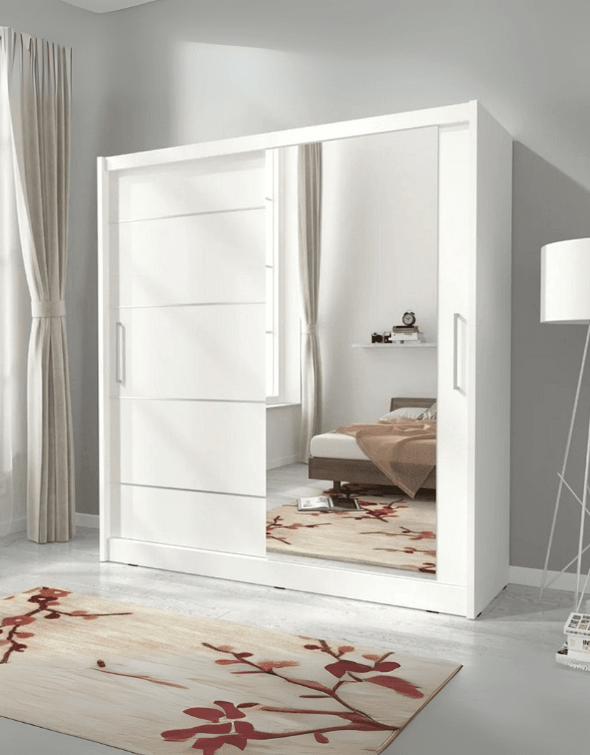 دولاب ام دي اف ضلفتين - 220×120×50 سم كود Wardrobe17000 _ دولاب