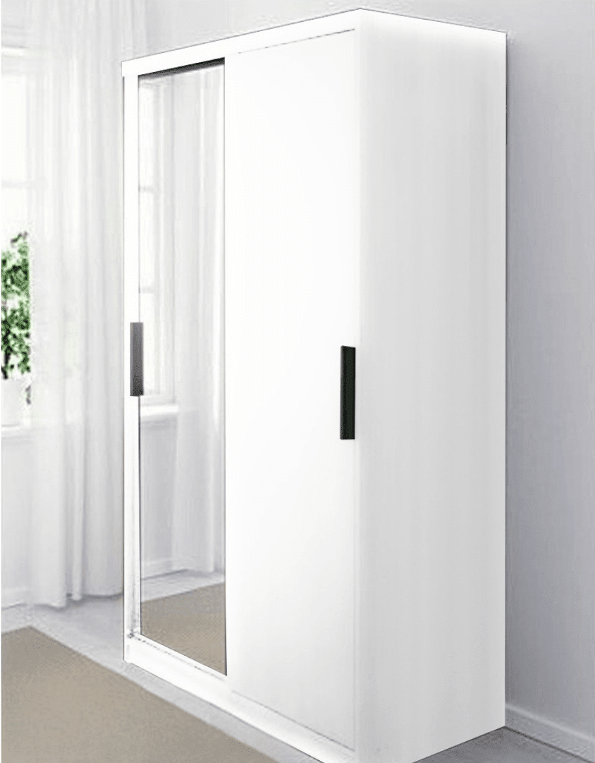 دولاب ام دي اف ضلفتين - 50×195×120 سم كود Wardrobe17022 _ دولاب