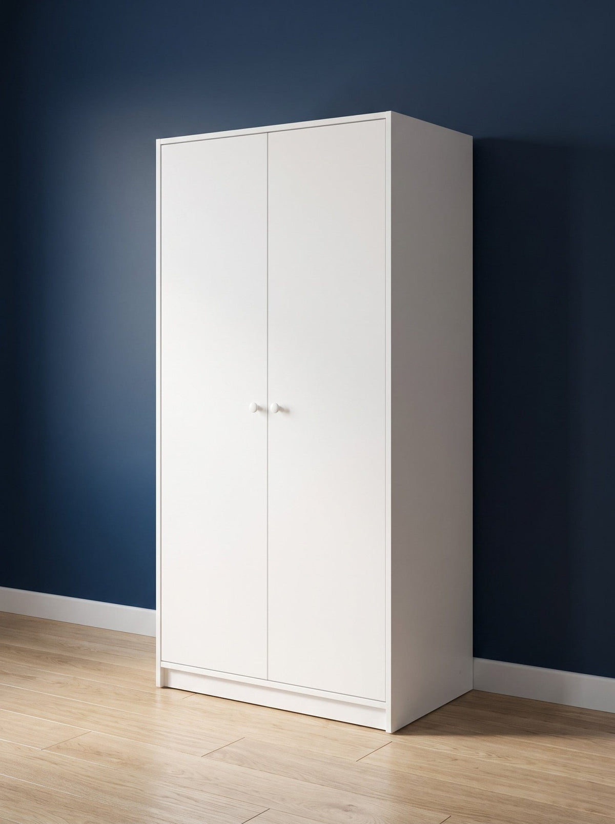 دولاب خشب إتحاد أوربي ضلفة أبيض - 80×40×176 سم كود Wardrobe17006 _ دولاب