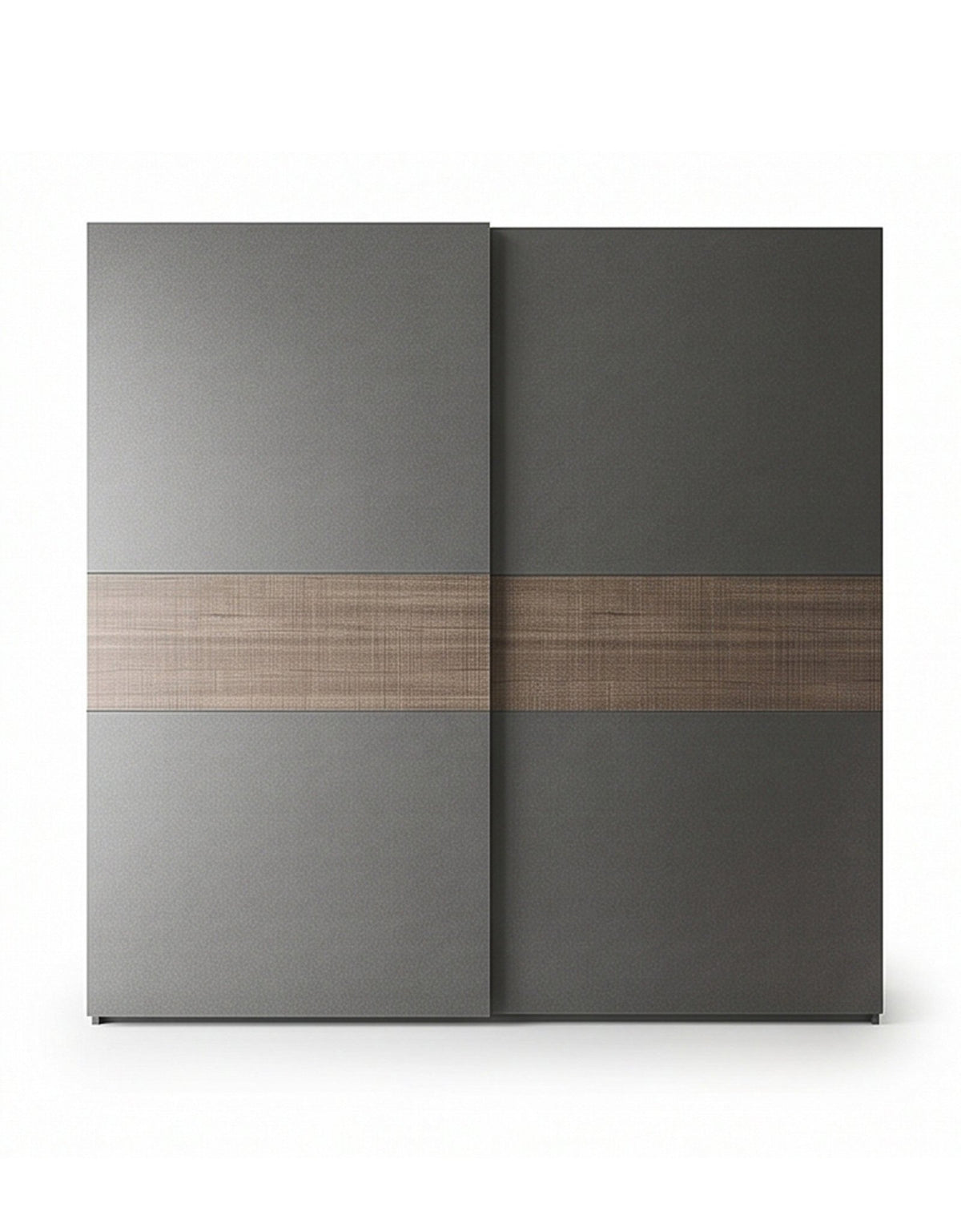 دولاب خشب إتحاد أوروبي ضلفتين رمادي و بني - 200×160×60 سم كود Wardrobe17001 _ دولاب