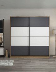 دولاب خشب مُصنع اتحاد اوروبي ضلفتين - 190×140×50 سم كود Wardrobe17016 _ دولاب