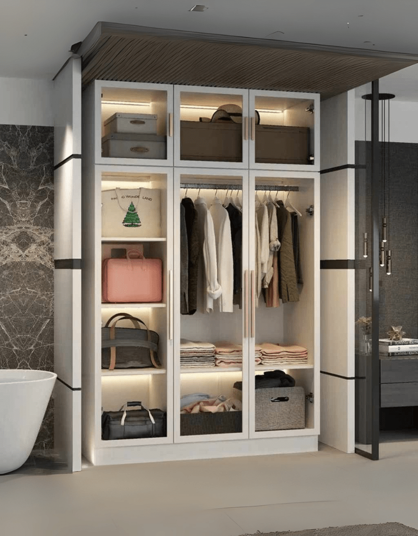 درسينج خشب ام دي اف أبيض - 220×120×50 سم كود Dressing15000 _ دريسنج