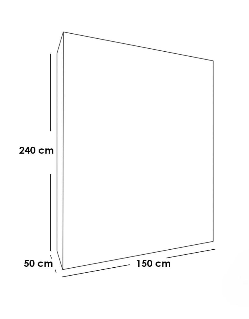 دريسنج ام دي اف اسود - 240×150×50 سم كود Dressing15012